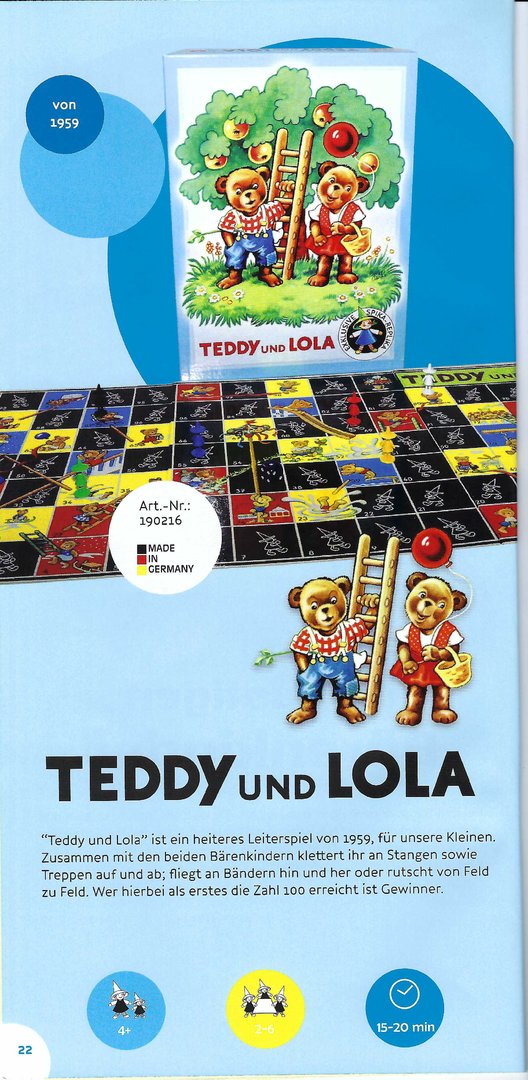 nostalgisches Spiel "Teddy und Lola"