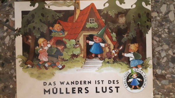 nostalgisches Würfelspiel " Das Wandern ist des Müllers Lust "